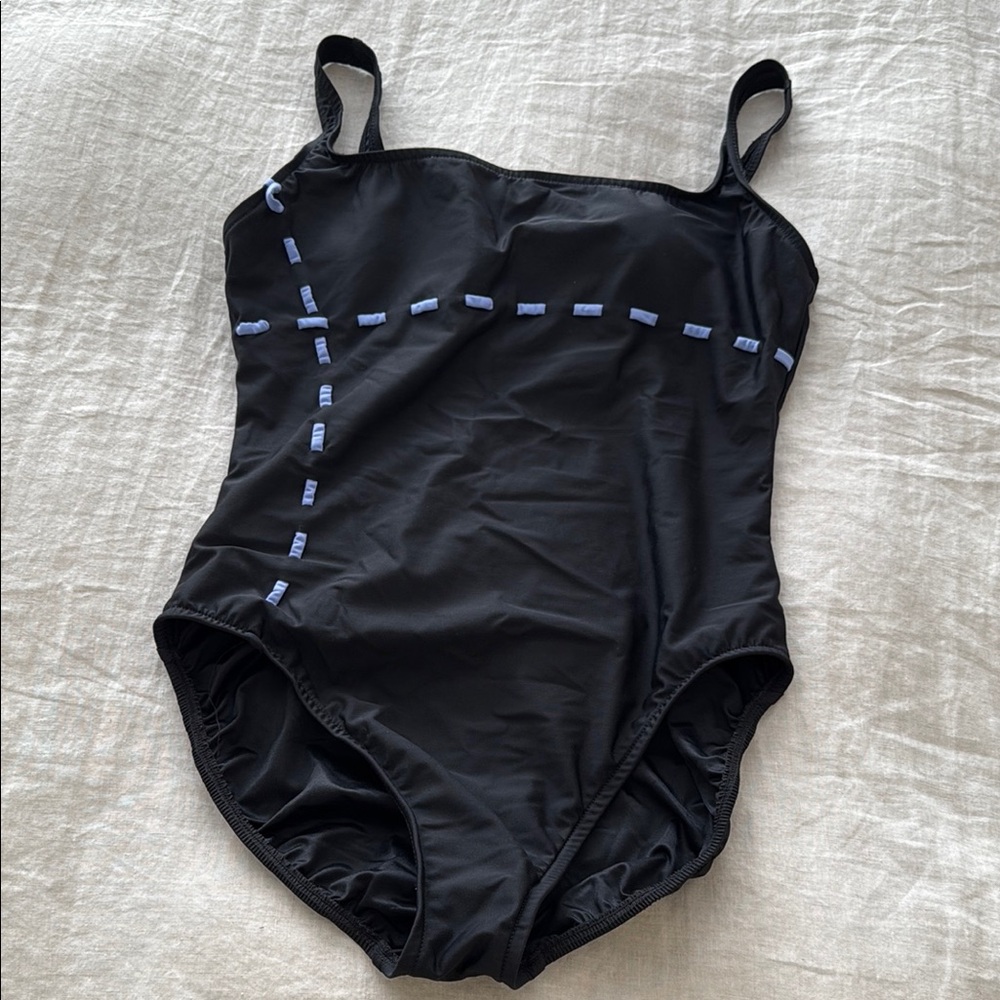 Covington Lavender and Black One Piece Swimsuit